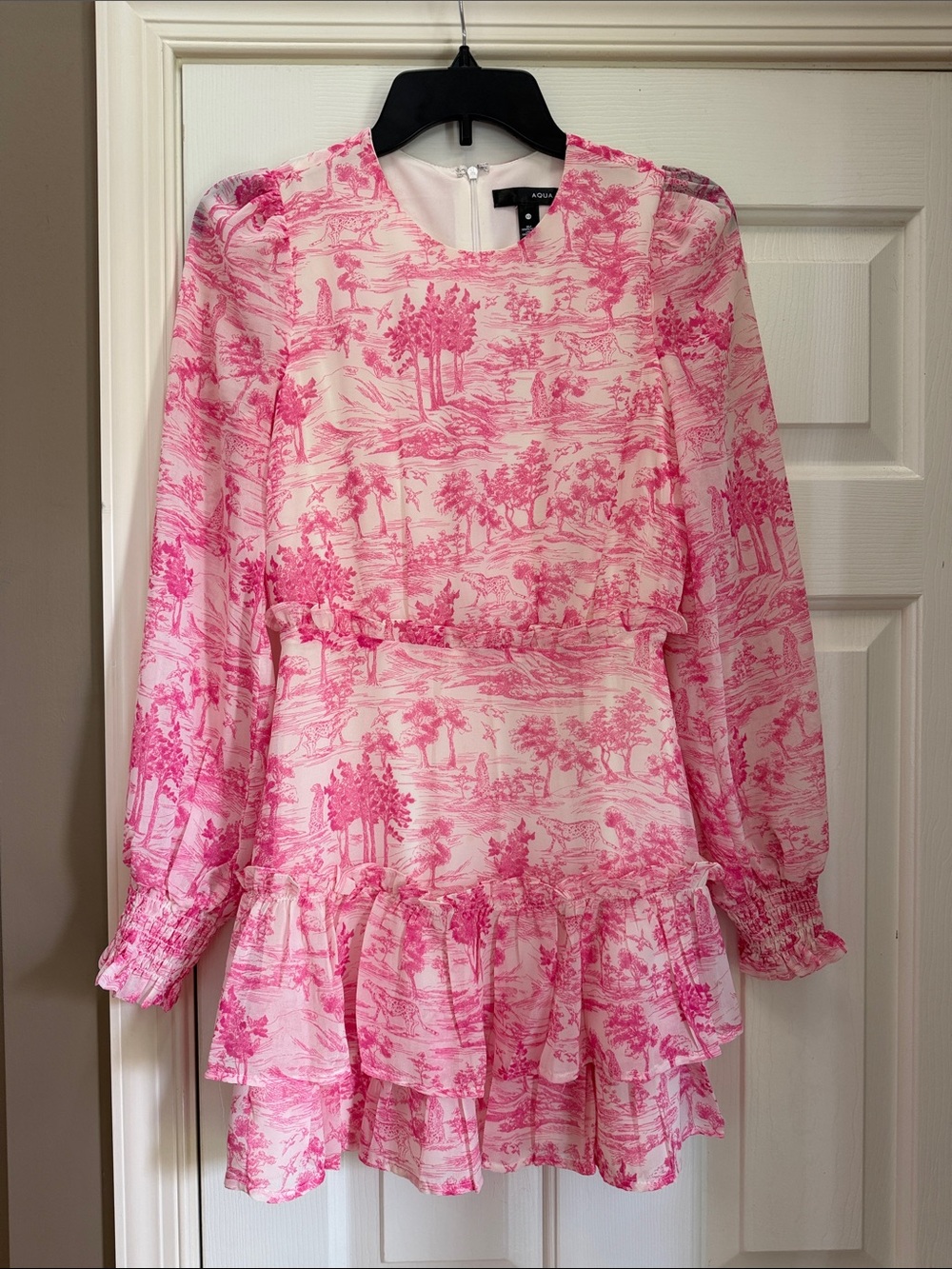 Aqua Pink Long Sleeve Dress